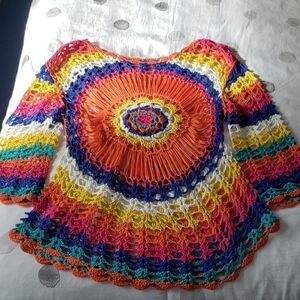 Colorful Crochet Women's Tunic